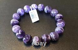 New Extremely Rare Bi Colour Amethyst Stretchable Beaded Bracelet