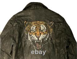New Extremely Rare Ralph Lauren Denim Supply Polo Rrl Tiger Motorcycle Jacket XL