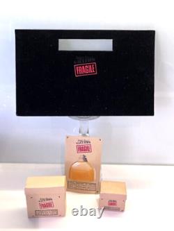 New JPG FRAGILE PERFUME Extremely Rare gift set Velvet Black Party Evening bag