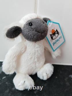 New Jellycat Extremely Rare tiny Bashful Grey Face lamb 6 retired soft toy plsh