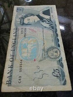 New Price Error Note Unsigned Misprint Five Pound. Extremely Rare. C43 Prefix