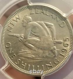New Zealand 1965 shilling Extremely Rare Broken Back Variety, very few seen