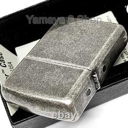 New Zippo Armor Antique Silver Barrel Solid lighter extremely rare Japan