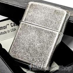New Zippo Armor Antique Silver Barrel Solid lighter extremely rare Japan