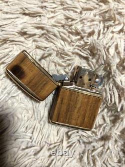 New Zippo Armor unused Wood Plate Lighter accessory extremely rare Japan