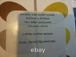 Orla Kiely Double Tiny Stem White Duvet Cover Brand New Extremely Rare