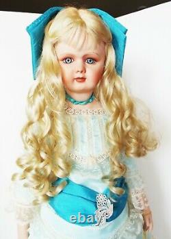 PATRICIA LOVELESS ANTIQUE REPRODUCTION 30 in TETE JUMEAU DEP PORCELAIN DOLL NEW