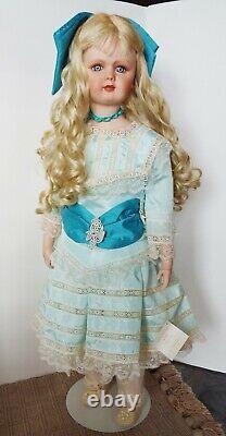 PATRICIA LOVELESS ANTIQUE REPRODUCTION 30 in TETE JUMEAU DEP PORCELAIN DOLL NEW