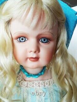 PATRICIA LOVELESS ANTIQUE REPRODUCTION 30 in TETE JUMEAU DEP PORCELAIN DOLL NEW
