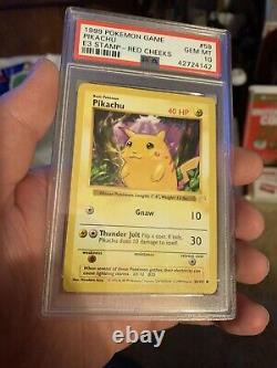 Pokemon Promo Pikachu RED CHEEKS WITH GOLD E3 Stamp EXTREMELY RARE! GEM PSA 10