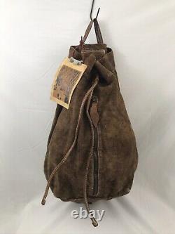 RRL Sake Cinch Sack Bag EXTREMELY Rare Persimmon Dyed Linen OG Hangtag Japan