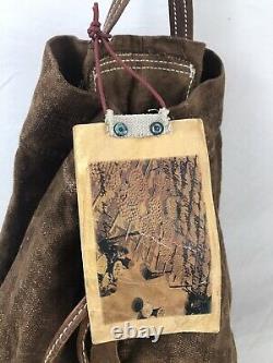 RRL Sake Cinch Sack Bag EXTREMELY Rare Persimmon Dyed Linen OG Hangtag Japan