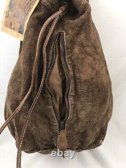 RRL Sake Cinch Sack Bag EXTREMELY Rare Persimmon Dyed Linen OG Hangtag Japan