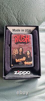 RUSH Geddy Lee Alex Lifeson Neil Peart Zippo Lighter Extremely Rare