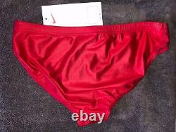 Red Nike Teraz swim brief with tags 32, extremely rare 1990s competition swimsuit