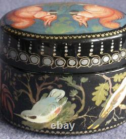 Russian Lacquered Box squirrel Koluy laqured box extremely rare