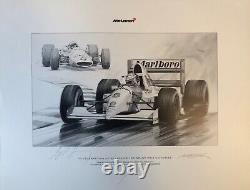 SIGNED Extremely Rare Ayrton Senna McLaren 100th Win Limited Edition Print