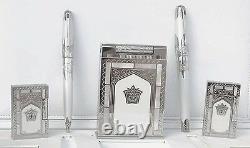 ST DUPONT TAJ MAHAL 5pcs. SET 3 LIGHTERS, FP+RB EXTREMELY RARE ONLY 25 MADE