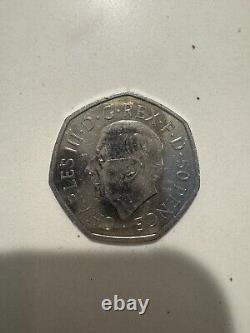 SUPER EXTREMELY RARE 50P COIN OF KING CHARLES NEW CORONATION COIN Free Postage