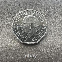 SUPER EXTREMELY RARE 50P COIN OF KING CHARLES NEW CORONATION COIN Free Postage