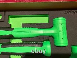 Snap-on 3-piece Soft Grip Dead Blow Hammer Foam Set. Extreme Green. Rare! New