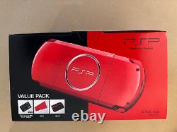 Sony PSP 3000 Black and Red Value Pack PSPJ-30017 Extremely Rare Japan Exclusive