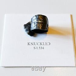 Sruli Recht Knuckled Ring, SR334 Size 12 Extremely Rare