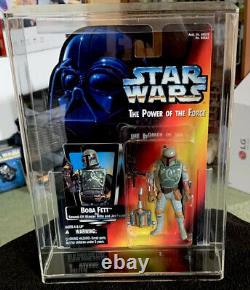 Star Wars Potf Boba Fett Extremely Rare No Right Circle Variant W Acrylic Case