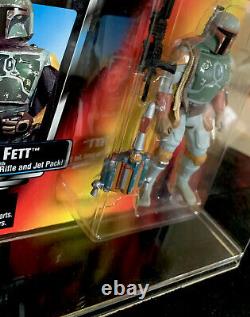 Star Wars Potf Boba Fett Extremely Rare No Right Circle Variant W Acrylic Case