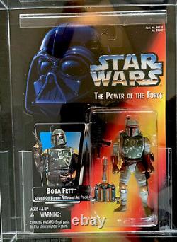 Star Wars Potf Boba Fett Extremely Rare No Right Circle Variant W Acrylic Case