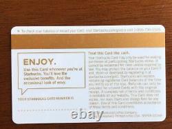 Starbucks Card 2008 TEST White Gold EXTREMELY RARE NEW MINT- No logo or serial #