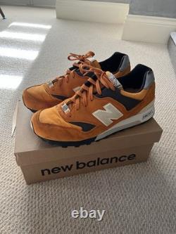 Stone Island New Balance M577 Orange Trainers 2013 Uk 8 1/2 Used Extremely Rare