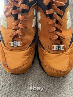 Stone Island New Balance M577 Orange Trainers 2013 Uk 8 1/2 Used Extremely Rare