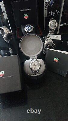 TAG Heuer SEL CG1116 Chronograph Silver 38mm Watch, EXTREMELY RARE, NEW BATTERY