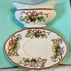 Tiffany & Co Holiday Garland Gravy Bowl Underplate Extremely Rare New Old Stock