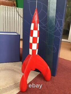 Tintin Rocket to the Moon Figurine 42cm Extremely Rare! No Longer Made