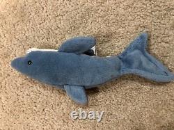 Ty Beanie Babies Extremely RARE Original Crunch The Shark 1996 With Errors