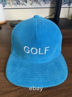 Tyler The Creator Golf Wang Corduroy Snapback Hat Blue OG Release Extremely Rare