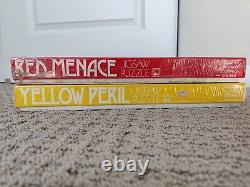 Vintage YELLOW PERIL & RED MENACE Jigsaw Puzzles ROUND New Sealed EXTREMELY RARE
