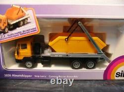 WOW EXTREMELY RARE #2826 Mercedes LN2 Skip Lorry Container Orange 155 Siku