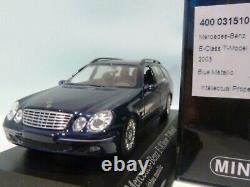 WOW EXTREMELY RARE Mercedes W211 E280T 2003 Break Blue 143 Minichamps-Spark-S