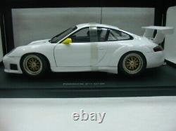 WOW EXTREMELY RARE Porsche 996 911 GT3R LM 2001 White Plain Body 118 Auto Art