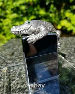 Zippo, 3d Crocodile In Acrylic Cube, Limited Edition (extremely Rare)