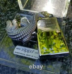 Zippo, 3d Crocodile In Acrylic Cube, Limited Edition (extremely Rare)