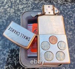 Zippo, Solid Copper, Small Change, Lighter (extremely Rare)