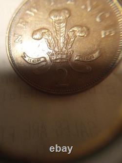 1971 NOUVEAU PENCE 2p Pièce Britannique Elizabeth II Extrêmement Rarissime (En Excellent État)