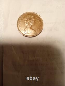 1971 NOUVEAU PENCE 2p Pièce Britannique Elizabeth II Extrêmement Rarissime (En Excellent État)