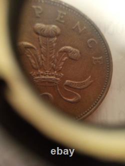 1971 NOUVEAU PENCE 2p Pièce Britannique Elizabeth II Extrêmement Rarissime (En Excellent État)