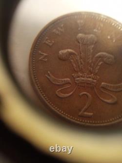 1971 NOUVEAU PENCE 2p Pièce Britannique Elizabeth II Extrêmement Rarissime (En Excellent État)