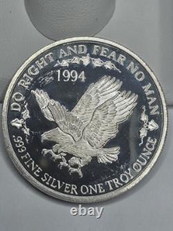 1994 Pièce en argent de 1 oz 999 très rare Del Frisco's Double Eagle de New York